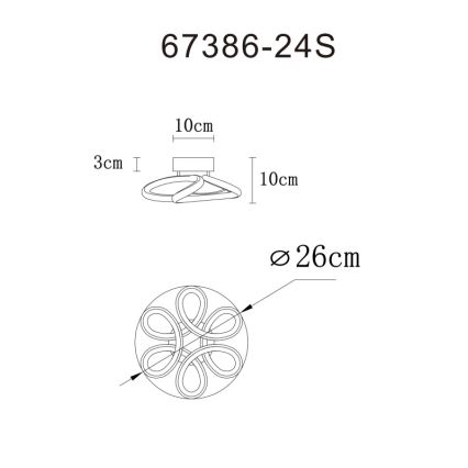 Globo - LED Οροφιαίο φωτιστικό LED/24W/230V 2700/4000/6000K διάμ. 26 εκ. ματ χρώμιο