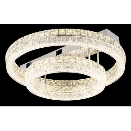 Globo - LED Ρυθμιζόμενο φωτιστικό οροφής LED/60W/230V 2700-6000K διάφανο + τηλεχειριστήριο