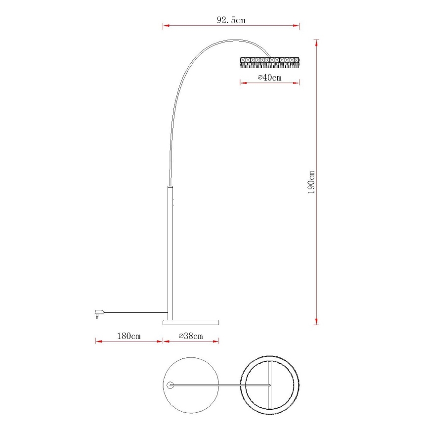 Globo - LED Ρυθμιζόμενο επιδαπέδιο φωτιστικό LED/35W/230V 3000/4000/6000K