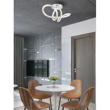 Globo - Ρυθμιζόμενο φωτιστικό οροφής LED/40W/230V 2700-6000K γυαλιστερό χρώμιο + τηλεχειριστήριο