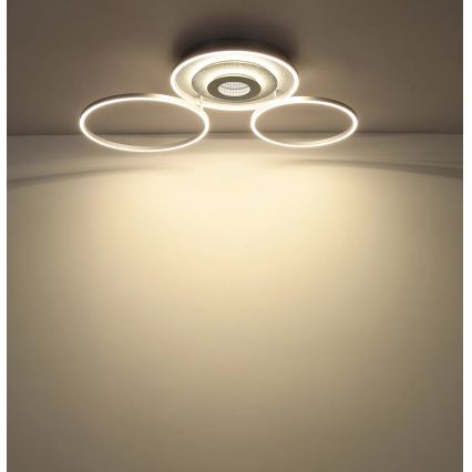 Globo - Ρυθμιζόμενο LED φωτιστικό οροφής LED/40W/230V 2700-6500K 57x99,2 cm ασημί + τηλεχειριστήριο