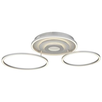 Globo - Ρυθμιζόμενο LED φωτιστικό οροφής LED/40W/230V 2700-6500K 57x99,2 cm ασημί + τηλεχειριστήριο