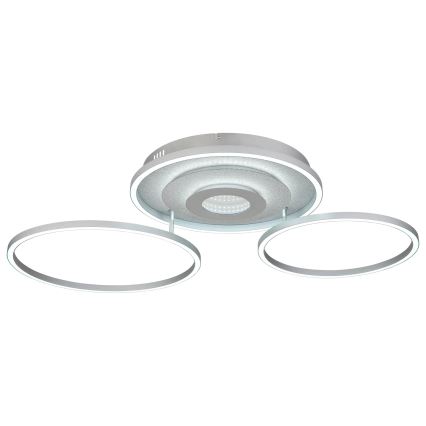 Globo - Ρυθμιζόμενο LED φωτιστικό οροφής LED/40W/230V 2700-6500K 57x99,2 cm ασημί + τηλεχειριστήριο