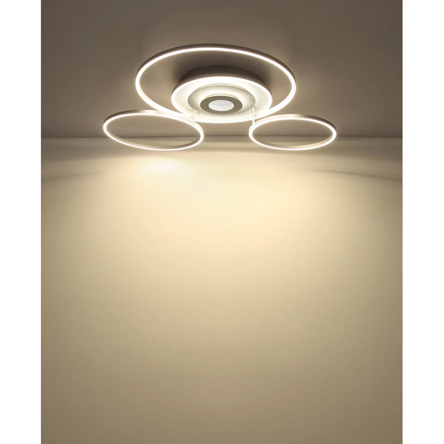 Globo - Ρυθμιζόμενο LED φωτιστικό οροφής LED/60W/230V 2700-6500K 80,8x99,2 cm ασημί + τηλεχειριστήριο