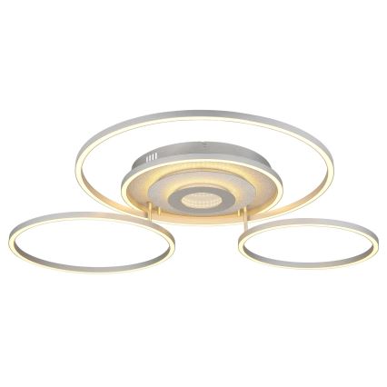 Globo - Ρυθμιζόμενο LED φωτιστικό οροφής LED/60W/230V 2700-6500K 80,8x99,2 cm ασημί + τηλεχειριστήριο