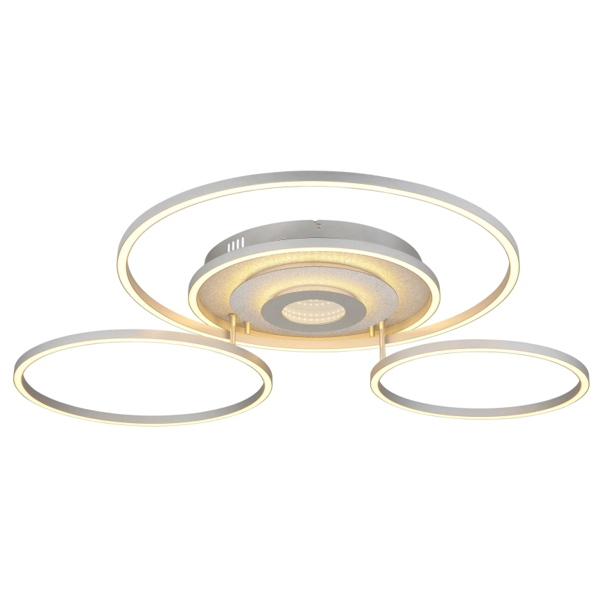 Globo - Ρυθμιζόμενο LED φωτιστικό οροφής LED/60W/230V 2700-6500K 80,8x99,2 cm ασημί + τηλεχειριστήριο