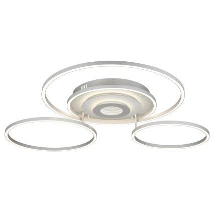 Globo - Ρυθμιζόμενο LED φωτιστικό οροφής LED/60W/230V 2700-6500K 80,8x99,2 cm ασημί + τηλεχειριστήριο