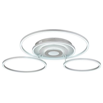 Globo - Ρυθμιζόμενο LED φωτιστικό οροφής LED/60W/230V 2700-6500K 80,8x99,2 cm ασημί + τηλεχειριστήριο