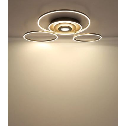 Globo - LED Ρυθμιζόμενο φωτιστικό οροφής LED/60W/230V 2700-6500K 80,8x99,2 cm ορείχαλκος + τηλεχειριστήριο