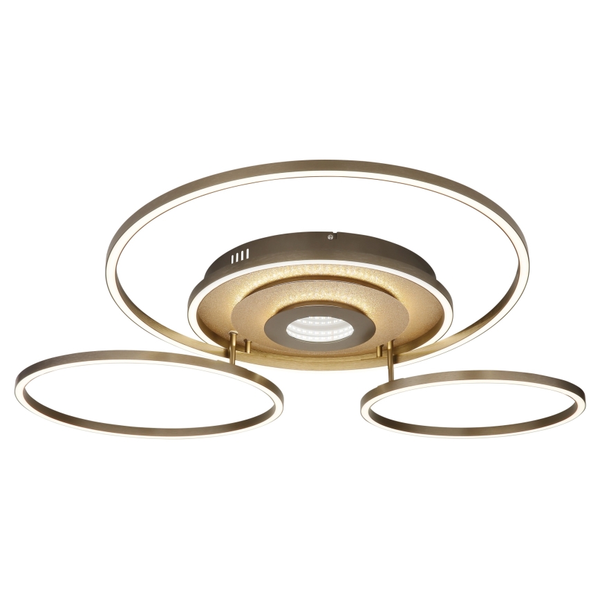 Globo - LED Ρυθμιζόμενο φωτιστικό οροφής LED/60W/230V 2700-6500K 80,8x99,2 cm ορείχαλκος + τηλεχειριστήριο