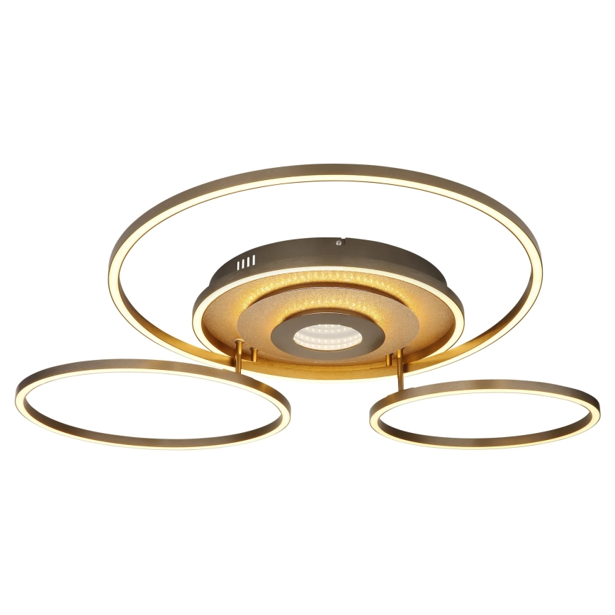 Globo - LED Ρυθμιζόμενο φωτιστικό οροφής LED/60W/230V 2700-6500K 80,8x99,2 cm ορείχαλκος + τηλεχειριστήριο