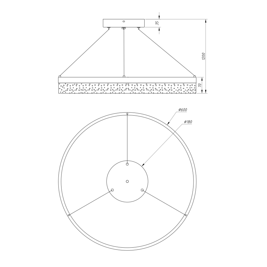 Globo - Πολύφωτο LED σε σχοινί 1xLED/36W/230V