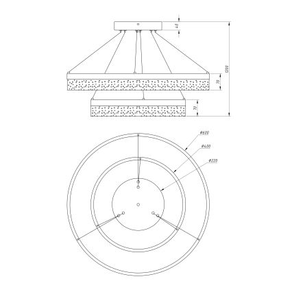 Globo - Πολύφωτο LED σε σχοινί 1xLED/60W/230V