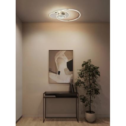 Globo - Ρυθμιζόμενο φωτιστικό οροφής LED LED/24W/230V 2700-6500K ασημί + τηλεχειριστήριο