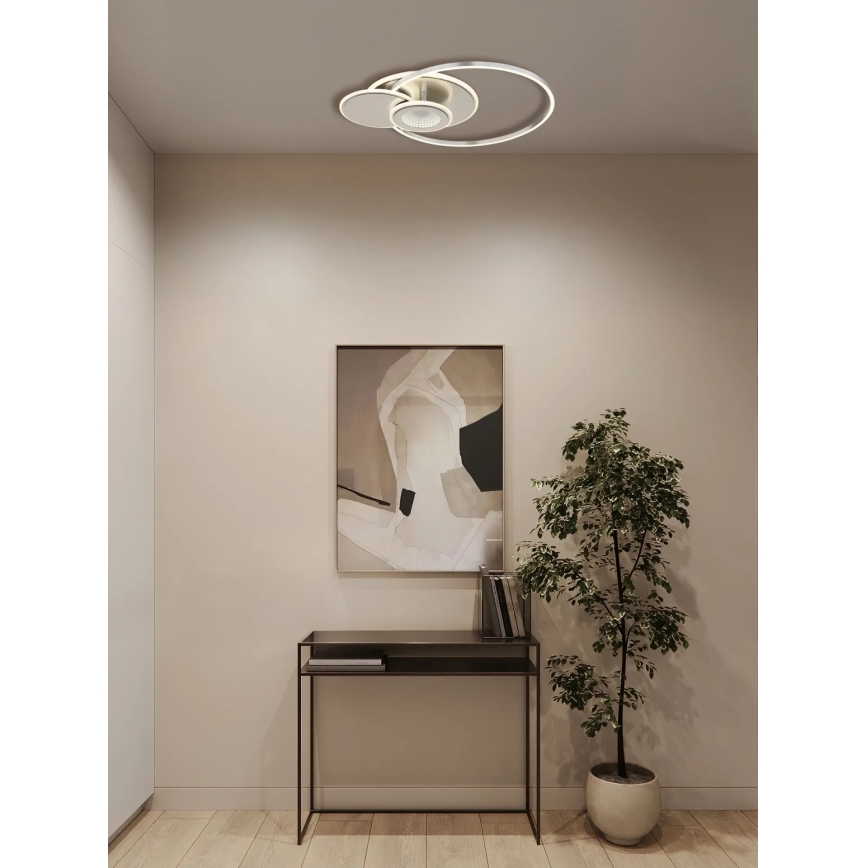 Globo - Ρυθμιζόμενο φωτιστικό οροφής LED LED/24W/230V 2700-6500K ασημί + τηλεχειριστήριο