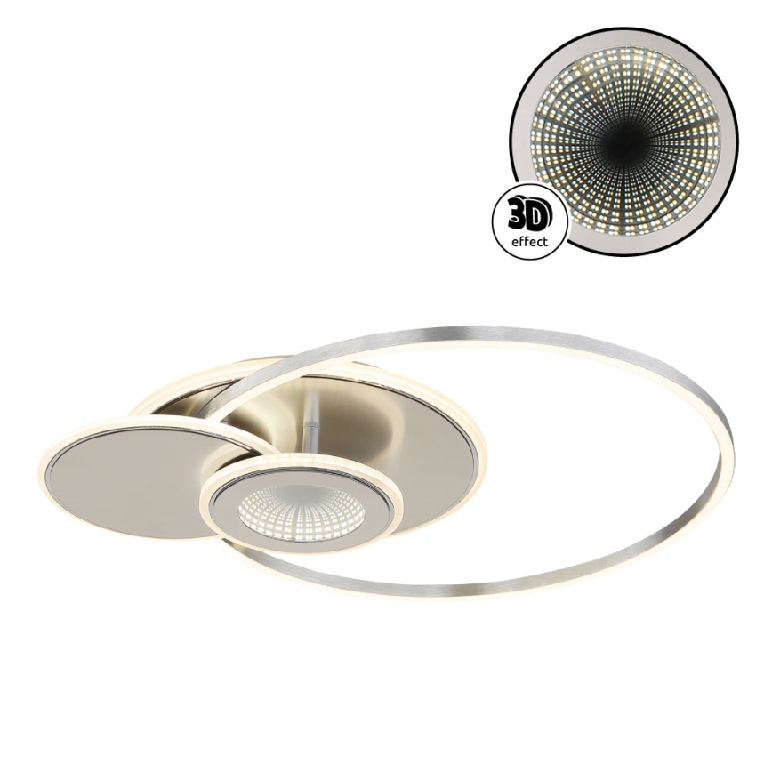 Globo - Ρυθμιζόμενο φωτιστικό οροφής LED LED/24W/230V 2700-6500K ασημί + τηλεχειριστήριο