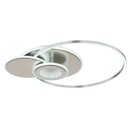 Globo - Ρυθμιζόμενο φωτιστικό οροφής LED LED/24W/230V 2700-6500K ασημί + τηλεχειριστήριο