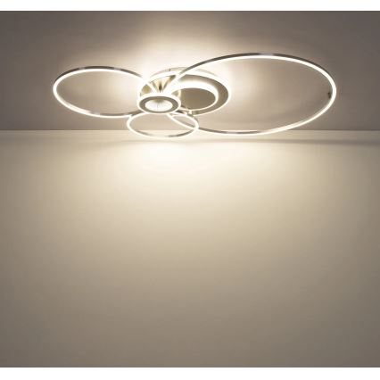 Globo - LED Ρυθμιζόμενο φωτιστικό οροφής LED/36W/230V 2700-6000K ασημί + τηλεχειριστήριο