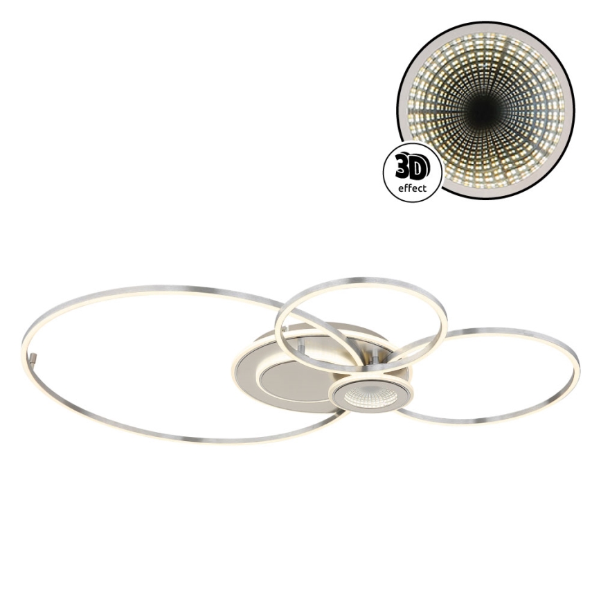 Globo - LED Ρυθμιζόμενο φωτιστικό οροφής LED/36W/230V 2700-6000K ασημί + τηλεχειριστήριο