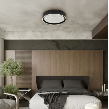 Globo - Ρυθμιζόμενο φωτιστικό οροφής LED/40W/230V 2700-6500K διάμ. 51,5 cm μαύρο + τηλεχειριστήριο