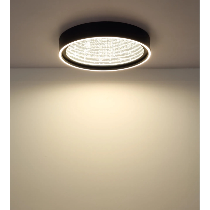 Globo - Ρυθμιζόμενο φωτιστικό οροφής LED/40W/230V 2700-6500K διάμ. 51,5 cm μαύρο + τηλεχειριστήριο