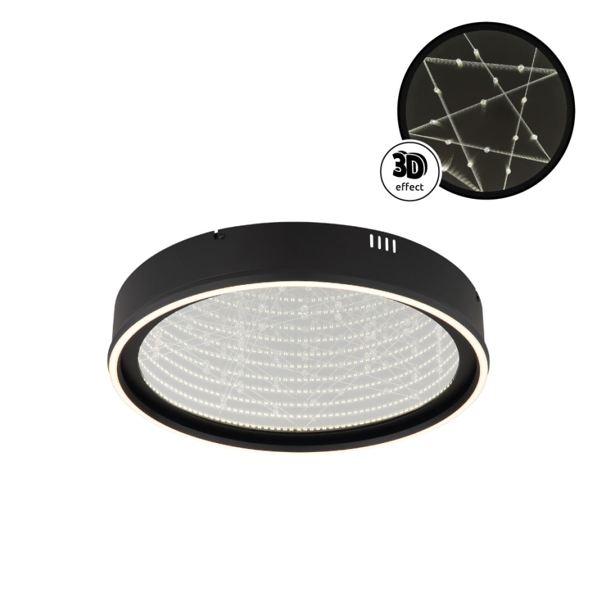 Globo - Ρυθμιζόμενο φωτιστικό οροφής LED/40W/230V 2700-6500K διάμ. 51,5 cm μαύρο + τηλεχειριστήριο
