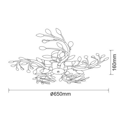 Globo - Συνδεδεμένο πολύφωτο 5xE14/40W/230V