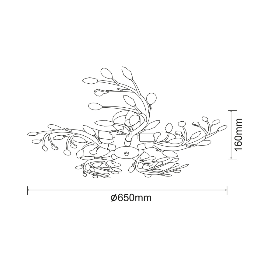 Globo - Συνδεδεμένο πολύφωτο 5xE14/40W/230V