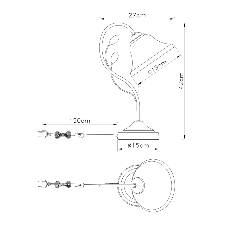 Globo - Επιτραπέζια λάμπα 1xE27/60W/230V