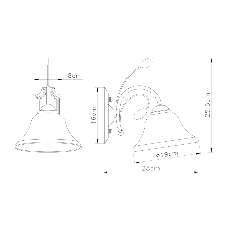 Globo - Φως τοίχου 1xE27/60W/230V
