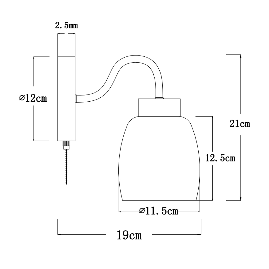 Globo - Φως τοίχου 1xE27/40W/230V