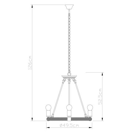 Globo - Πολύφωτο σε αλυσίδα 6xE27/40W/230V