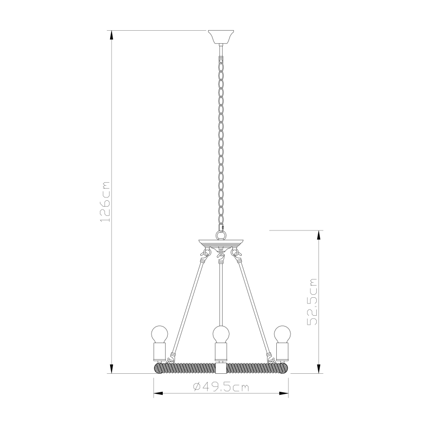 Globo - Πολύφωτο σε αλυσίδα 6xE27/40W/230V