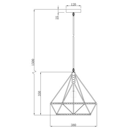 Globo - Πολύφωτο σε σχοινί 1xE27/60W/230V