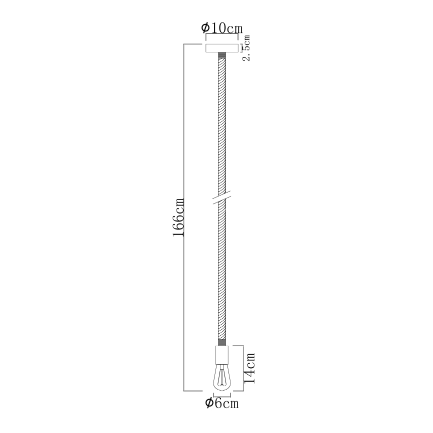 Globo - Πολύφωτο σε σχοινί 1xE27/60W/230V