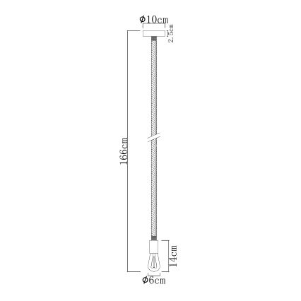 Globo - Πολύφωτο σε σχοινί 1xE27/60W/230V