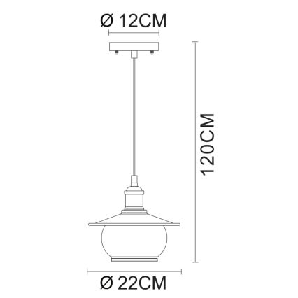 Globo - Κρεμαστό φως 1xE27/60W/230V