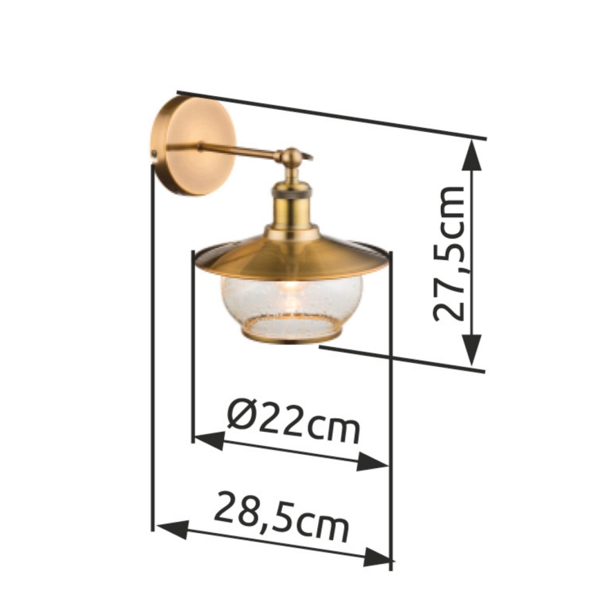 Globo - Φως τοίχου 1xE27/60W/230V