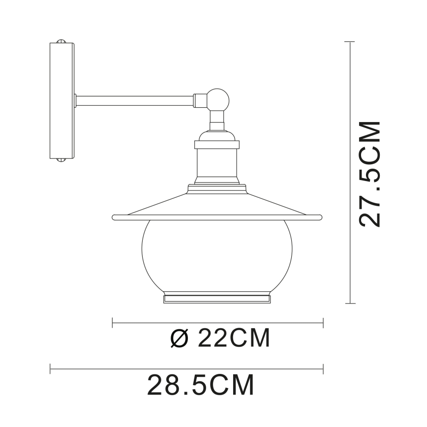 Globo - Φως τοίχου 1xE27/60W/230V