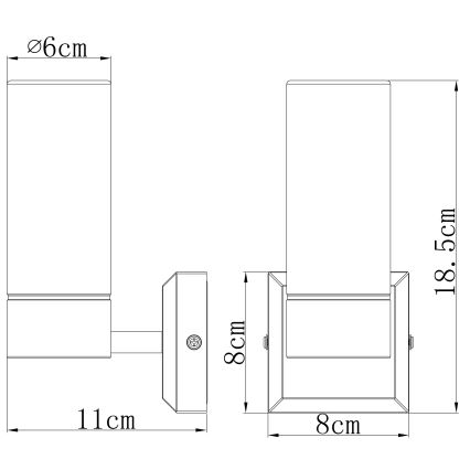 Globo - Επιτοίχιο φωτιστικό μπάνιου 1xE14/40W/230V IP44