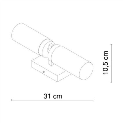 Globo - Επιτοίχιο φωτιστικό μπάνιου 2xE14/40W/230V IP44