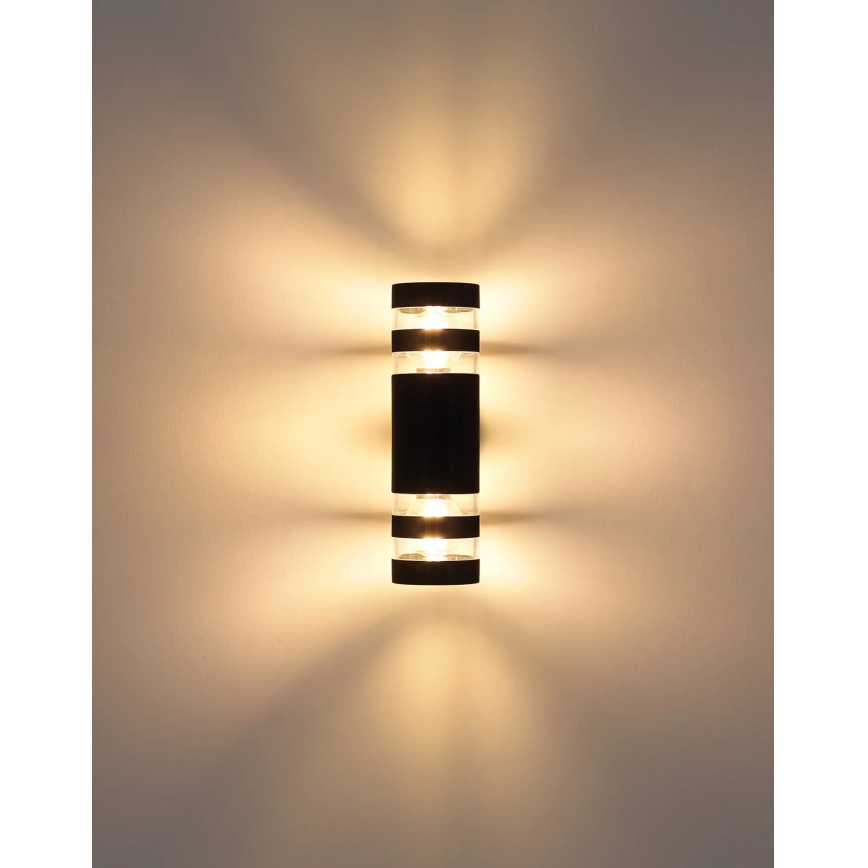 Globo - Επιτοίχιο φωτιστικό 2xE27/10W/230V μαύρο