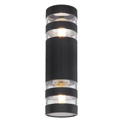 Globo - Επιτοίχιο φωτιστικό 2xE27/10W/230V μαύρο