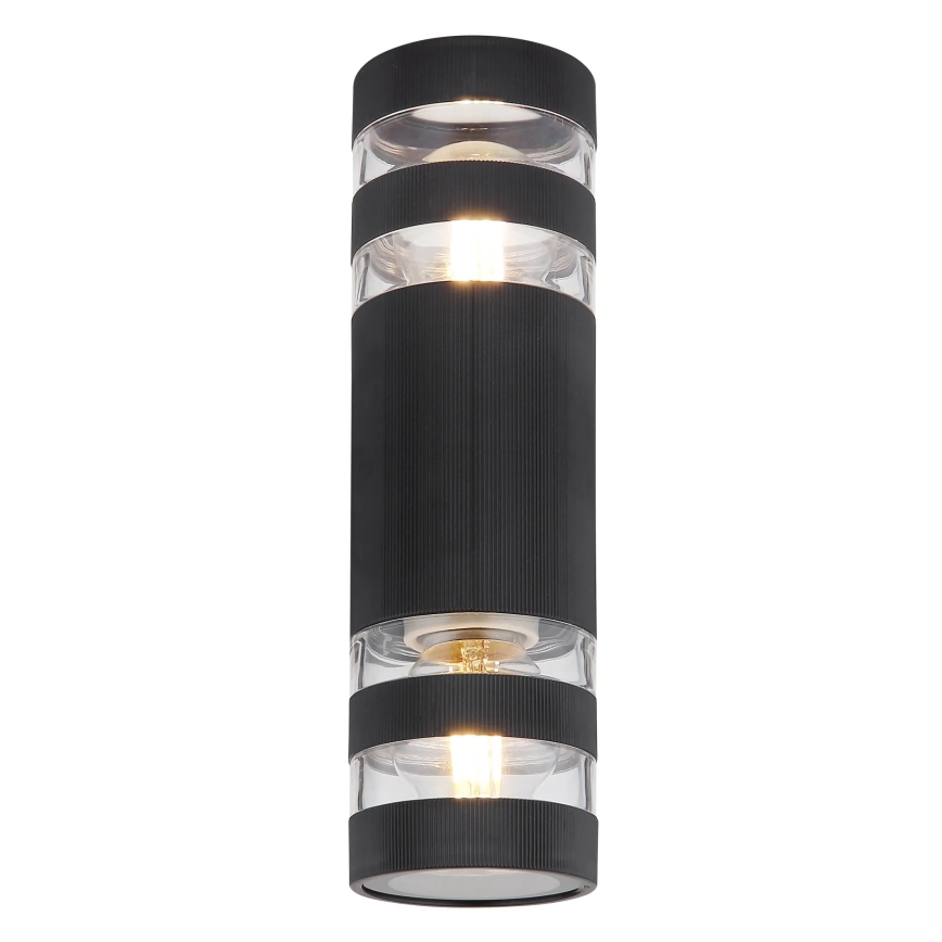 Globo - Επιτοίχιο φωτιστικό 2xE27/10W/230V μαύρο