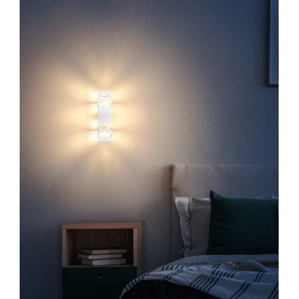 Globo - Επιτοίχιο φωτιστικό 2xE27/10W/230V λευκό