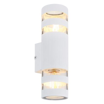 Globo - Επιτοίχιο φωτιστικό 2xE27/10W/230V λευκό