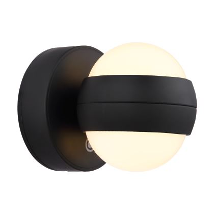 Globo - LED επαναφορτιζόμενο ρυθμιζόμενο φωτιστικό τοίχου με αφής LED/1,4W/5V 1800 mAh μαύρο