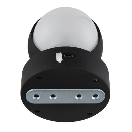 Globo - LED επαναφορτιζόμενο ρυθμιζόμενο φωτιστικό τοίχου με αφής LED/1,4W/5V 1800 mAh μαύρο