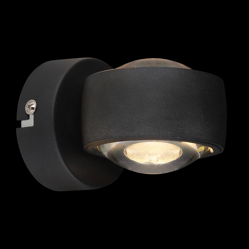 Globo - Επιτοίχιο φωτιστικό LED/7W/230V 3000K μαύρο