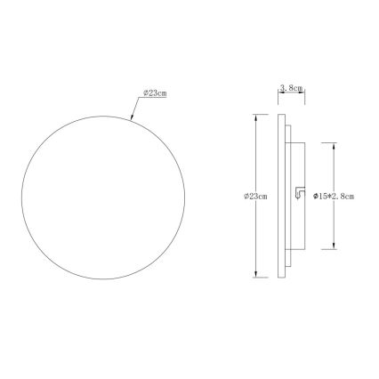 Globo - Φωτιστικό τοίχου LED 12W/230V 3000K